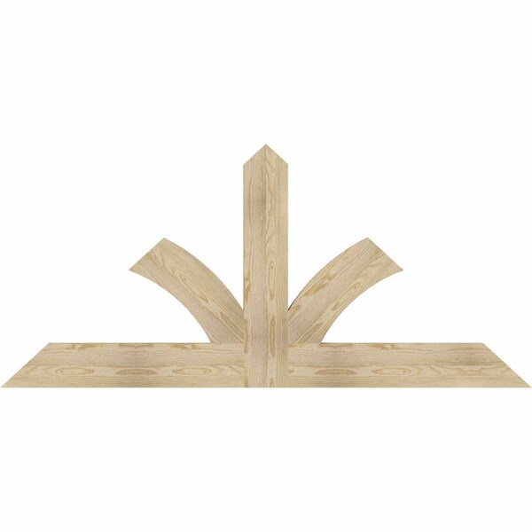 Ekena Millwork Richland Rough Sawn Timber Gable Bracket, Douglas Fir, 72"W x 33"H x 2"D x 6"F, 11/12 Pitch GBW072X33X0206RIC00RDF - main